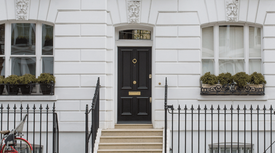 Front door to a prime London property